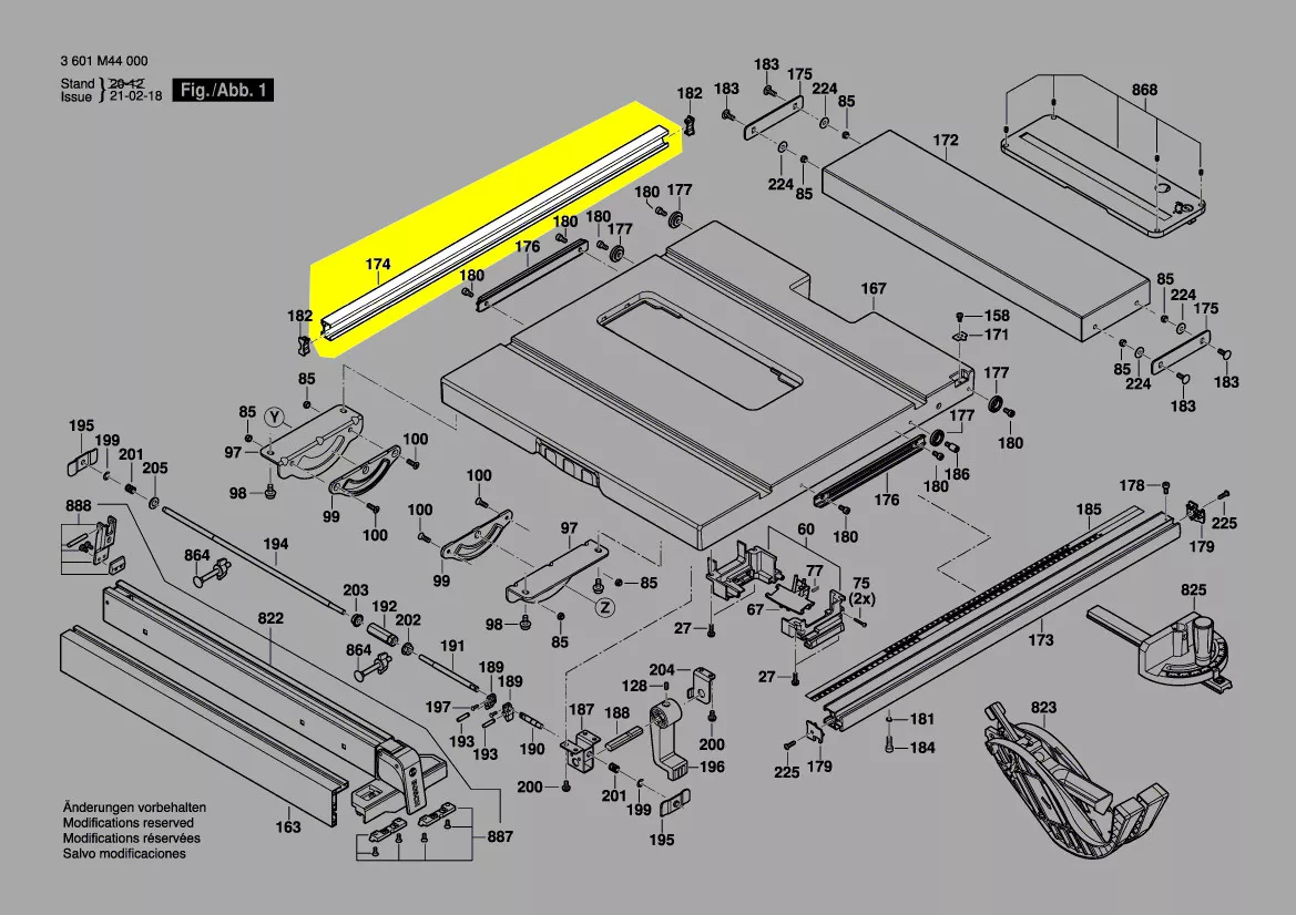 rail réf. 1 609 B03 961 Bosch